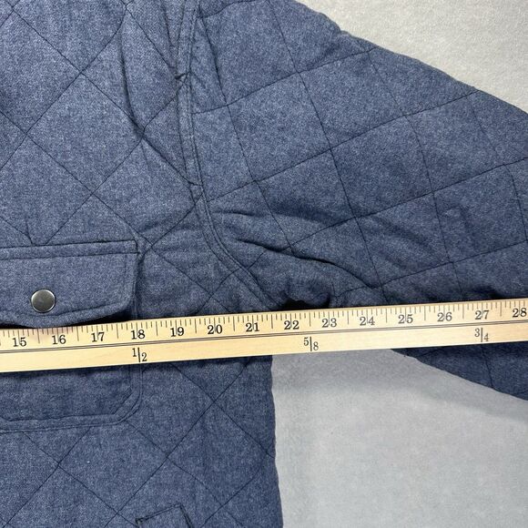 NWT Benny Gold Quilted Snap Large Long Sleeve Shirt Jacket Shacket Blue Men’s - Picture 12 of 12